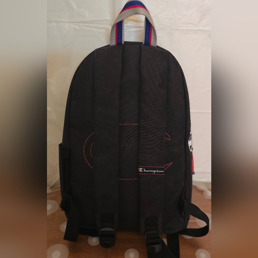Champion Black Mini Backpack with Blue and Red details - Picture 3 of 7